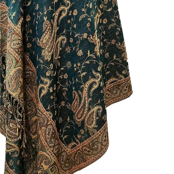 Women's Vintage Jacquard Cashew Print Bohemian Style Long Tassel - Picture 3 of 3